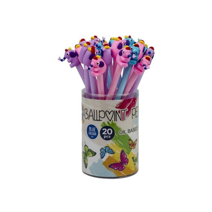 Boligrafo Centrum Fancy Elephant Bote De 20 (Tinta Azul)