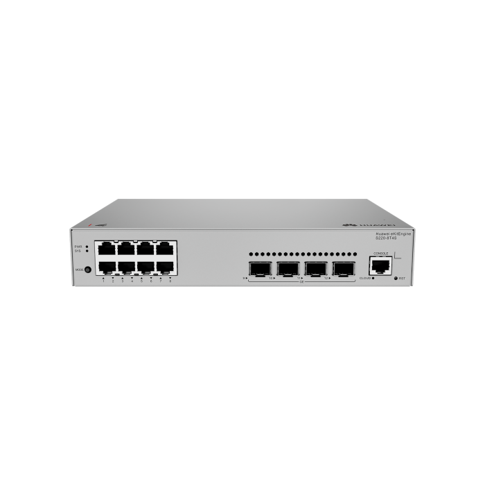 Huawei eKit S220 Series S220-8T4S Interruptor de Red Gestionado L2 para Empresas 8 Puertos Gigabit Ethernet 4 Ranuras SFP 24 Gbit/s Montaje en Rack 1U Gris Huawei eKit S220 Series S220-8T4S Interruptor de Red Gestionado L2 para Empresas 8 Puertos Gigabit Ethernet 4 Ranuras SFP 24 Gbit/s Montaje en Rack 1U Gris