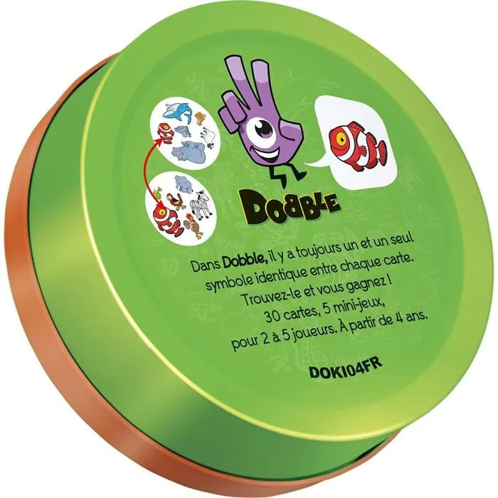 Asmodee Dobble Kids ECO - Juego de Cartas Educativo Familiar 0 Plástico 3