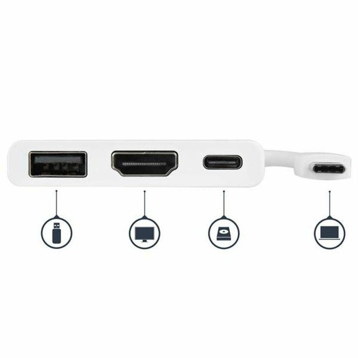 Adaptador USB-C Startech CDP2HDUACPW Blanco 4K Ultra HD 1 Adaptador USB-C Startech CDP2HDUACPW Blanco 4K Ultra HD 1