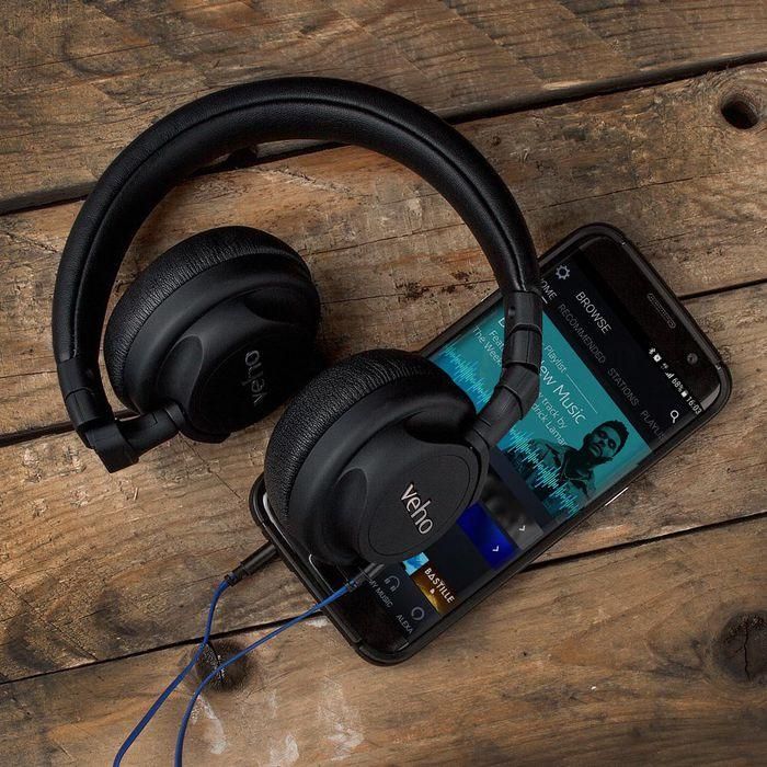 Veho Z-4 Auriculares Supraaurales 50mm con Micrófono y Control Remoto, Diseño Plegable, Almohadillas Suaves y Graves Potentes. 5