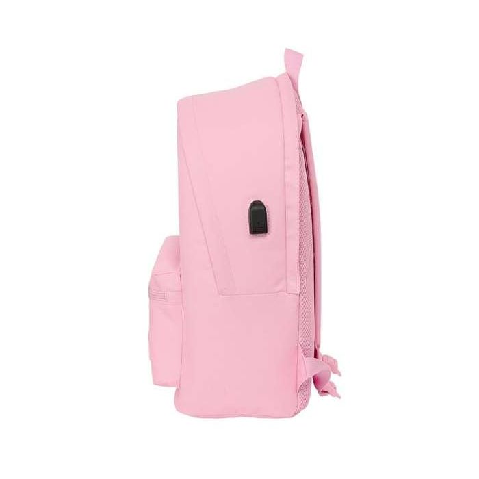 Safta Mochila Doble para Portátil 15,6" + USB Real Madrid Chica Rosa 31x44x18 cm 2