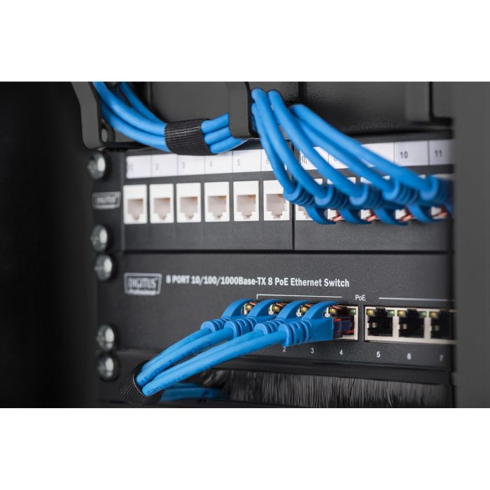 Digitus 0,5U Panel de Gestin de Cables Negro 254mm (10") 1