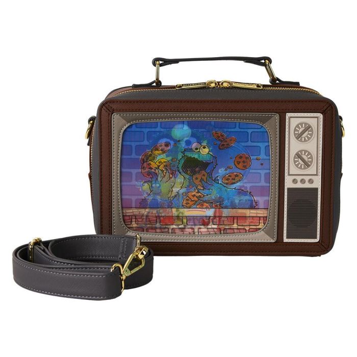 Bolso bandolera lenticular Retro TV Barrio Sesamo Loungefly 4