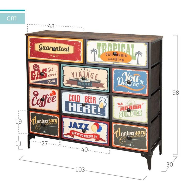 Cómoda Max Home Vintage 103 x 98 x 30 cm 3 Cómoda Max Home Vintage 103 x 98 x 30 cm 3