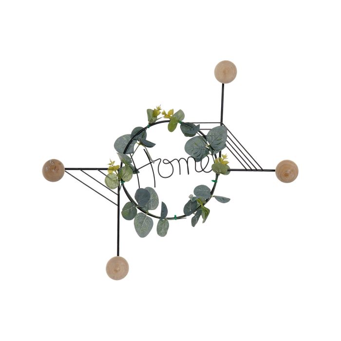 DKD Home Decor Perchero de Pared Metálico Negro Natural 43x4.5x36 cm 0 DKD Home Decor Perchero de Pared Metálico Negro Natural 43x4.5x36 cm 0
