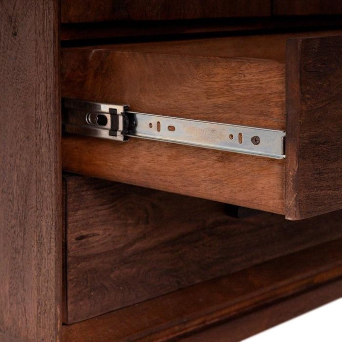 Armario Marrón Madera de Mango Salón 75 X 40 X 200 cm