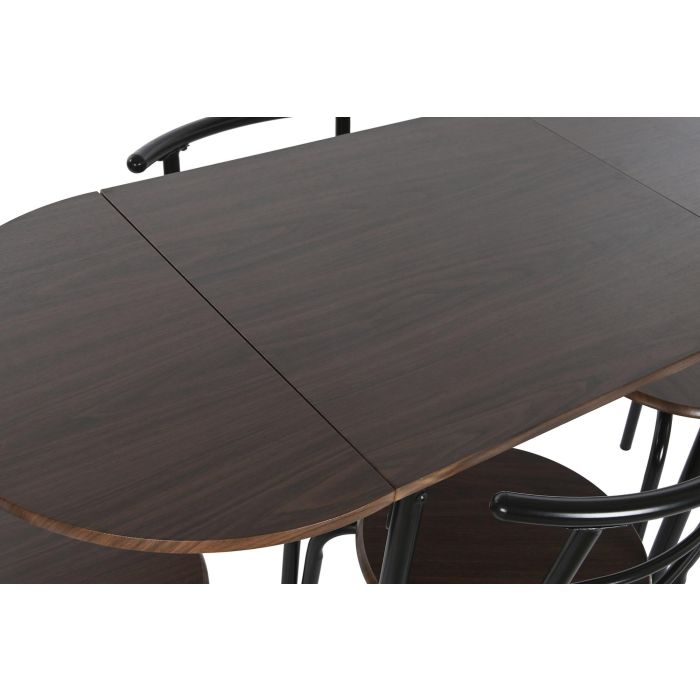 DKD Home Decor Mesa Negro Marron MDF Metal 55 x 78 x 121 cm Set de 5 1