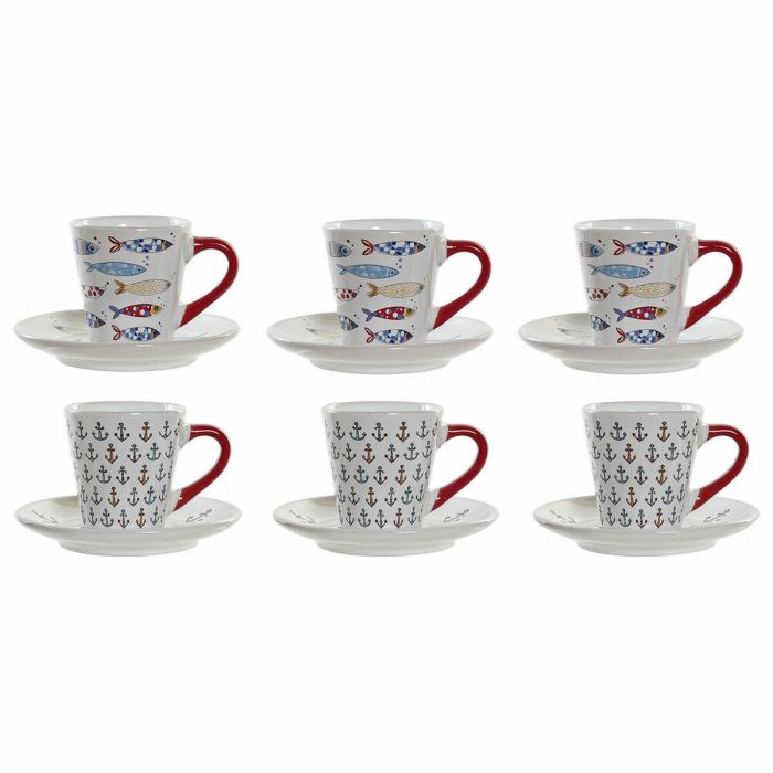 Cafe Mediterraneo DKD Home Decor Multicolor 16 x 28 x 17 cm Set de 6