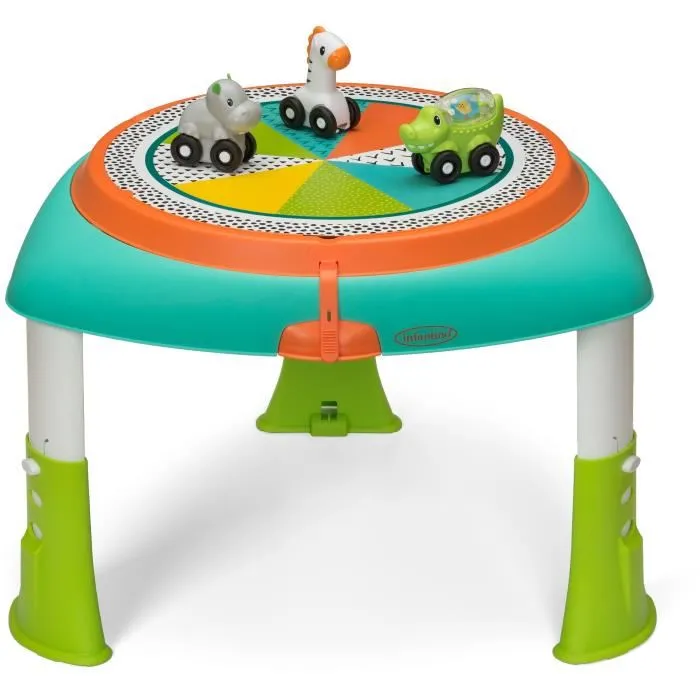 Infantino Mesa de Actividad Modular 2 en 1 con Asiento Giratorio 360°, Plegable, Ajustable, Desde 6 Meses 1