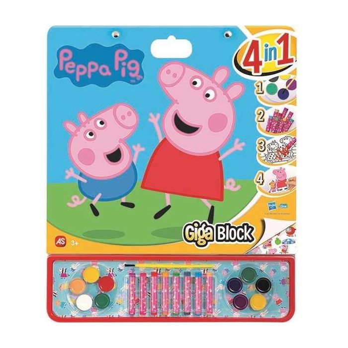 Libro de pegatinas para pintar giga block peppa pig 4 en 1 3 Libro de pegatinas para pintar giga block peppa pig 4 en 1 3