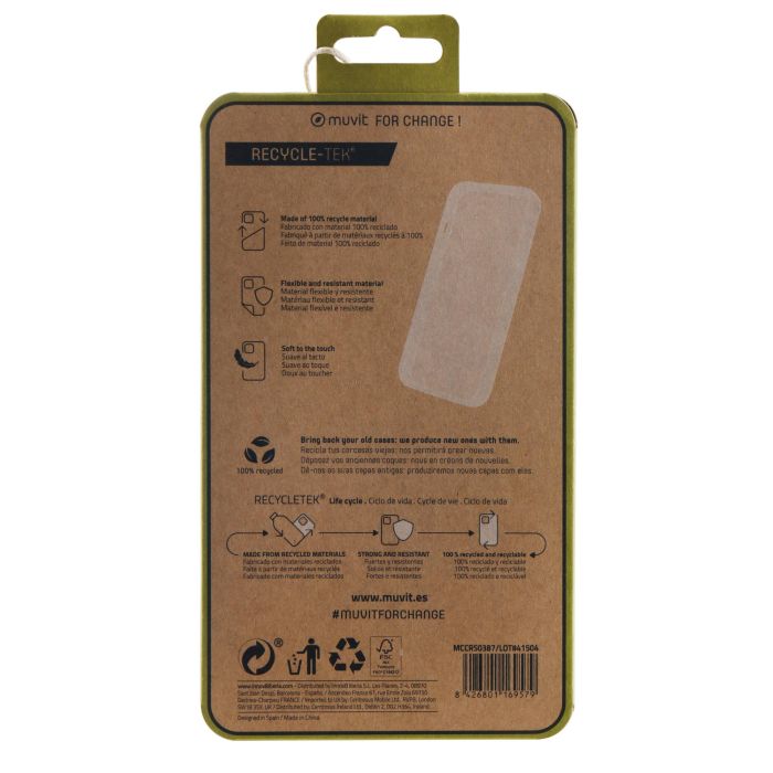 Muvit Funda Recycletek para Samsung Galaxy S23+, Ecológica y Reciclable 5 Muvit Funda Recycletek para Samsung Galaxy S23+, Ecológica y Reciclable 5