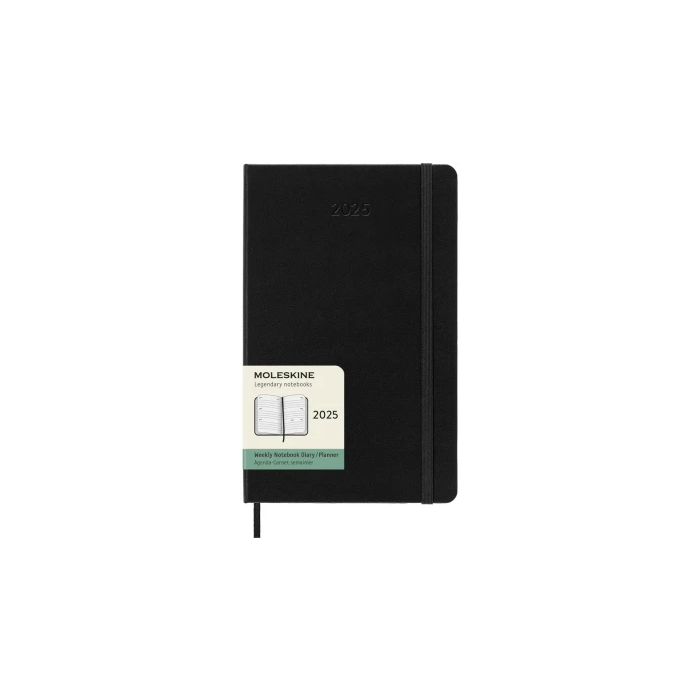 Agenda 2025 Tapa Dura 12 Meses Semanal Horizontal L (13 X 21 Cm) Negra Moleskine DHB12WH3Y25