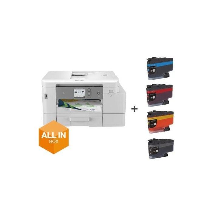 Brother MFCJ4540DWXLRE1 Impresora Multifunción Tinta MFC-J4540DWXL WiFi, LAN, NFC, Dúplex, Pack Consumibles XL, Blanca Brother MFCJ4540DWXLRE1 Impresora Multifunción Tinta MFC-J4540DWXL WiFi, LAN, NFC, Dúplex, Pack Consumibles XL, Blanca