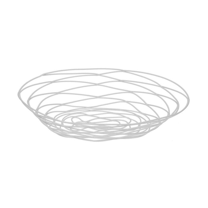 Frutero Oval Blanco Versa 23x7x31 cm - Metal (2 Unidades) Frutero Oval Blanco Versa 23x7x31 cm - Metal (2 Unidades)