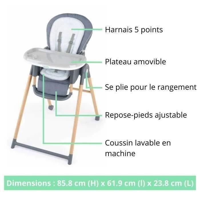 Ingenuity ING0074451168695 - Trona Evolutiva 7 en 1 Hamaca, Asiento Elevador, Silla Bebé hasta 5 años con Posicionador - Chambray 1 Ingenuity ING0074451168695 - Trona Evolutiva 7 en 1 Hamaca, Asiento Elevador, Silla Bebé hasta 5 años con Posicionador - Chambray 1