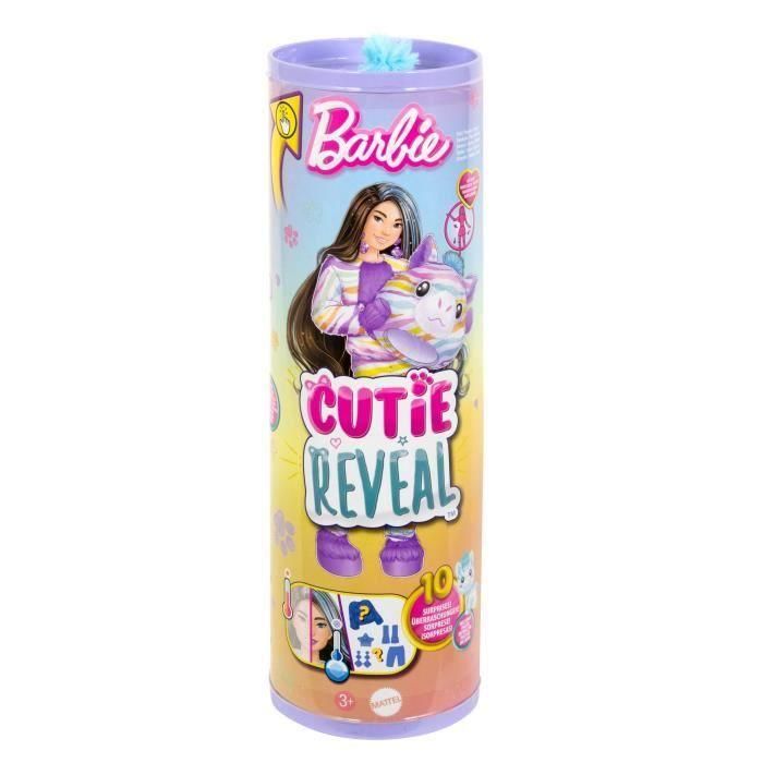 Barbie HRK39 Cutie Reveal Sueños Colores Muñeca con Disfraz de Cebra y Accesorios Sorpresa 5