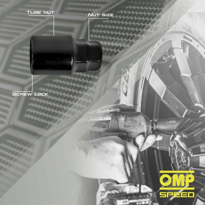 Tornillos Antirrobo OMP OMPS09811201 M12 x 1,25 4 uds Negro 1 Tornillos Antirrobo OMP OMPS09811201 M12 x 1,25 4 uds Negro 1