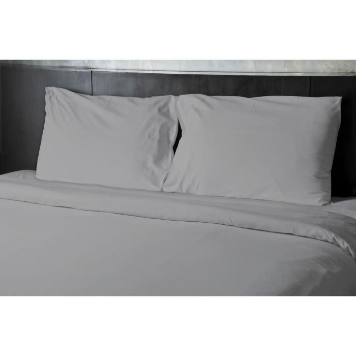 Sábana encimera - HOME LINGE PASSION - 180 x 290 cm - 1 persona - Gris claro 1