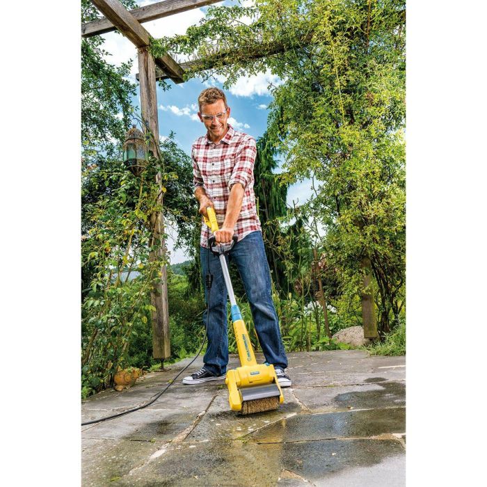 Gloria Cepillo de Acero Profesional para Superficies Garvillon Accesorios para Multibrush Limpieza Terrazas Pavimento Poroso Grava Líquenes Suciedad Persistente SC Li-on 1