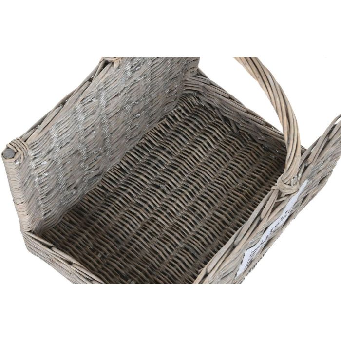 Soporte para Leña Home ESPRIT Natural Mimbre 47 x 35 x 54 cm 1 Soporte para Leña Home ESPRIT Natural Mimbre 47 x 35 x 54 cm 1
