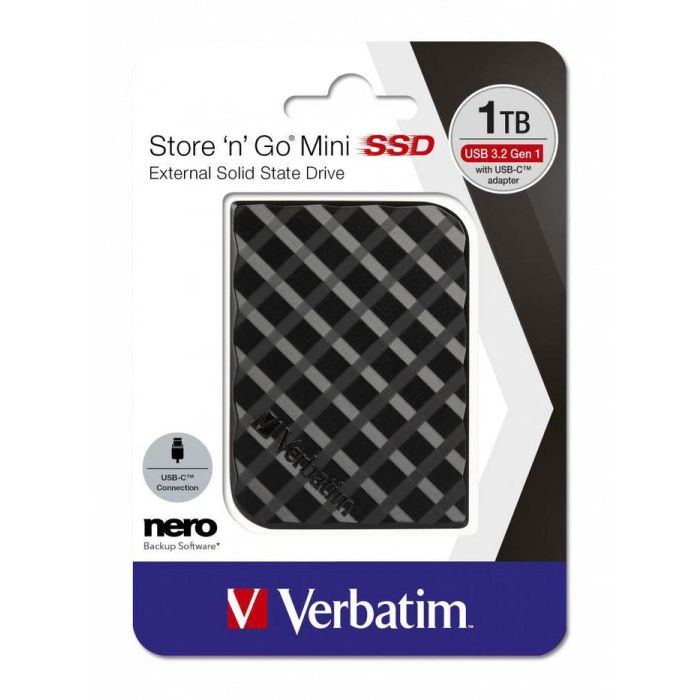 Verbatim Store 'n' Go Mini SSD, 1 TB, USB 3.2 Gen 1, Black 3 Verbatim Store 'n' Go Mini SSD, 1 TB, USB 3.2 Gen 1, Black 3