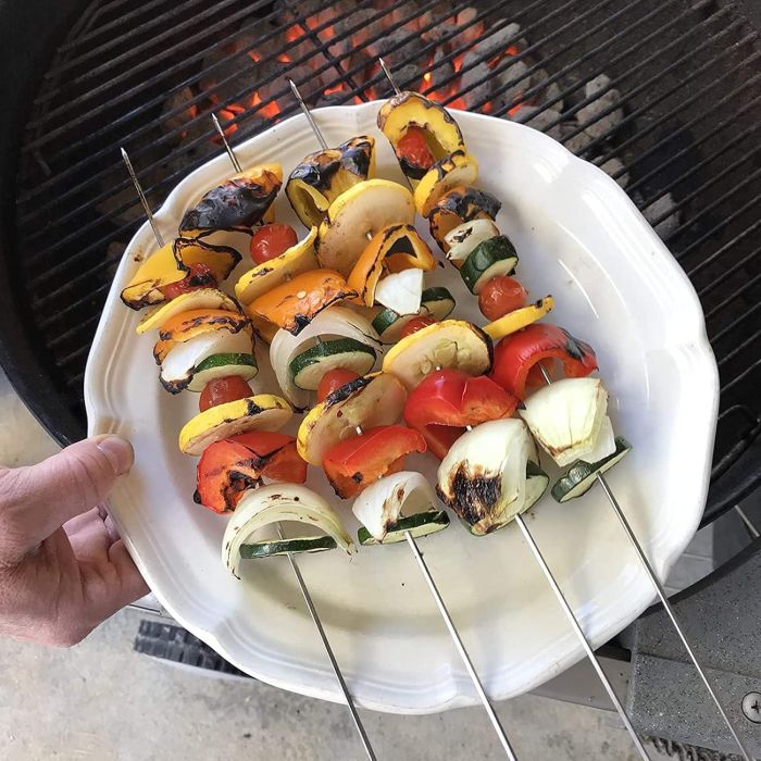 Set de 12 pinchos para barbacoa de metal Algon Bbq 25 cm (24 Cajas) 2 Set de 12 pinchos para barbacoa de metal Algon Bbq 25 cm (24 Cajas) 2