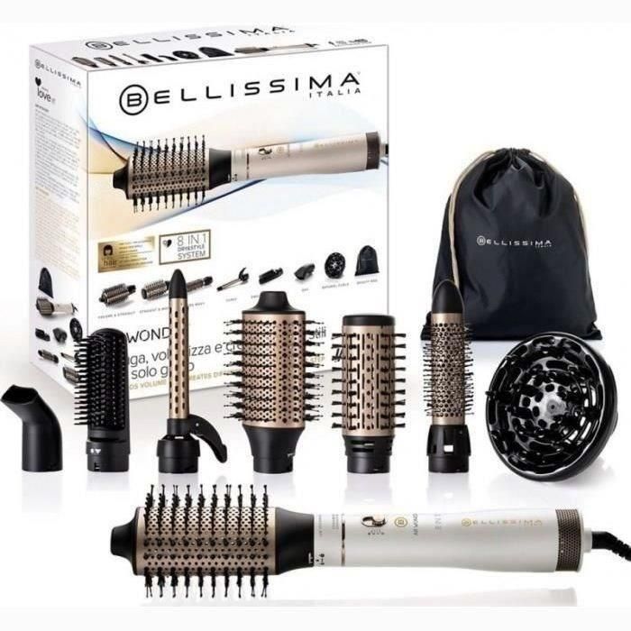 Bellissima AUC8007403118471 Cepillo Soplador Iónico Secador Calentado Air Wonder con Volumen, Cerámicos Queratina y 8 Accesorios Bellissima AUC8007403118471 Cepillo Soplador Iónico Secador Calentado Air Wonder con Volumen, Cerámicos Queratina y 8 Accesorios