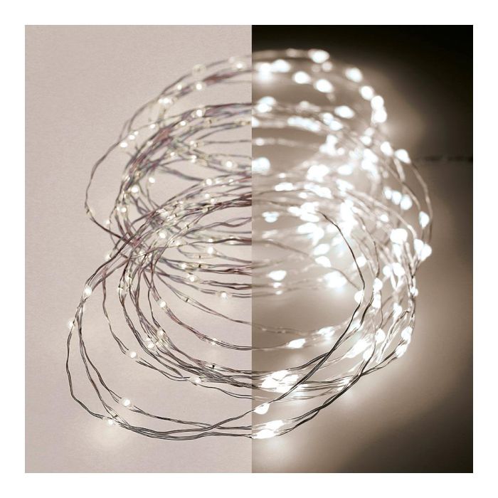 Lumineo Guirnalda Micro LED 180 LEDs Luz Cálida, Multifunción, Exterior IP44, Cable Plateado, 9 Metros 1