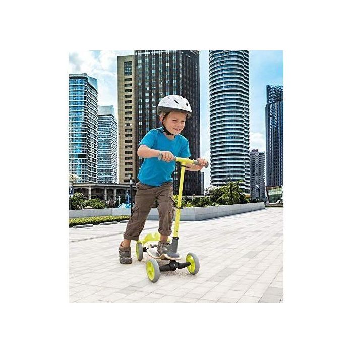 Patín de madera SMOBY de 4 ruedas - Manillar ajustable - Plegable 4 Patín de madera SMOBY de 4 ruedas - Manillar ajustable - Plegable 4