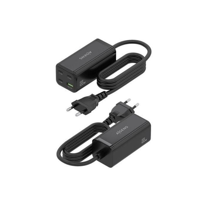 Cargador Sobremesa GaN Aisens ASCH-100W4P054-BK/ 3xUSB Tipo-C/ 1xUSB/ 100W 2 Cargador Sobremesa GaN Aisens ASCH-100W4P054-BK/ 3xUSB Tipo-C/ 1xUSB/ 100W 2