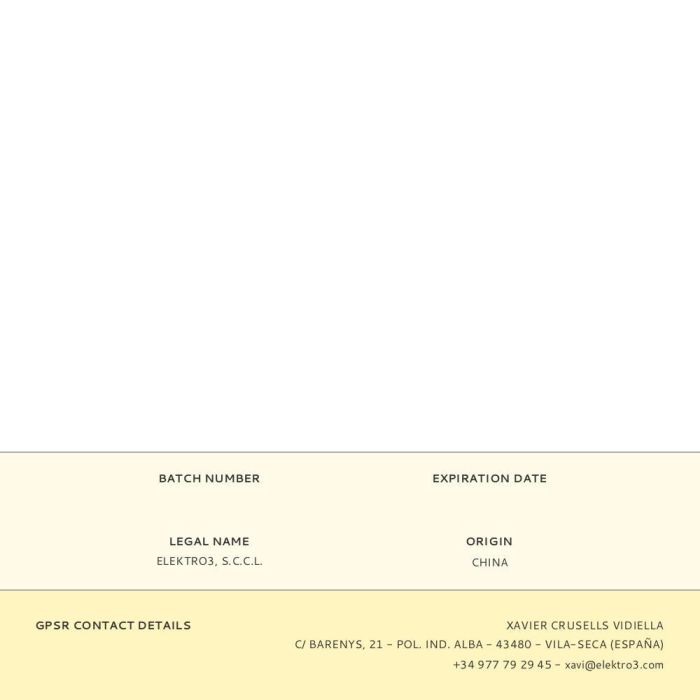 Edm Grapa blanca para cable manguera tubular 2x4mm n°9, plástico/metal, caja 100 unid. 1