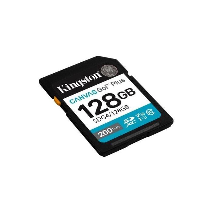Kingston Technology 128GB SDXC Canvas Go Plus Gen4 200MB/s C10 UHS-I U3 V30 1 Kingston Technology 128GB SDXC Canvas Go Plus Gen4 200MB/s C10 UHS-I U3 V30 1