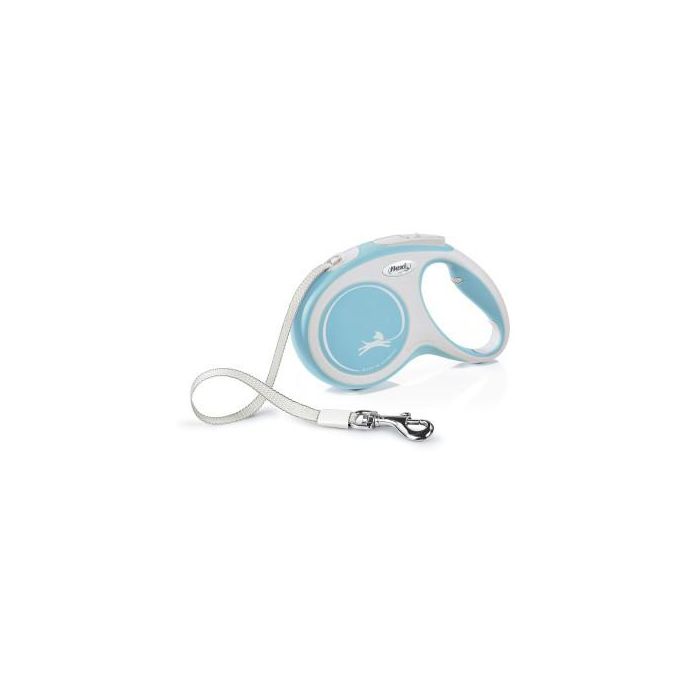 Flexi New Comfort Correa Retráctil de Cinta 5 Metros Talla M Azul Claro Bicolor para Perros