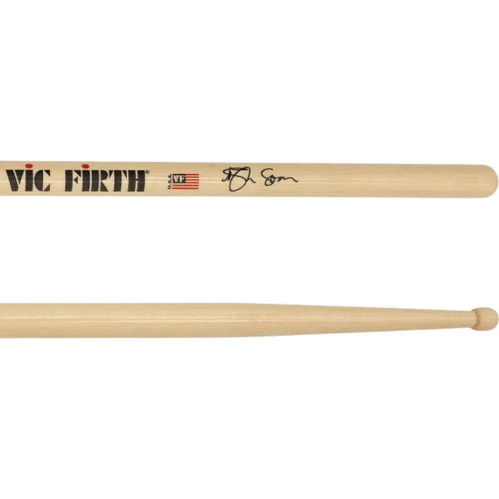 Vic Firth Baquetas VF Signature Series Ash Soan Hickory Medium Grip DoubleGlaze Laca 1