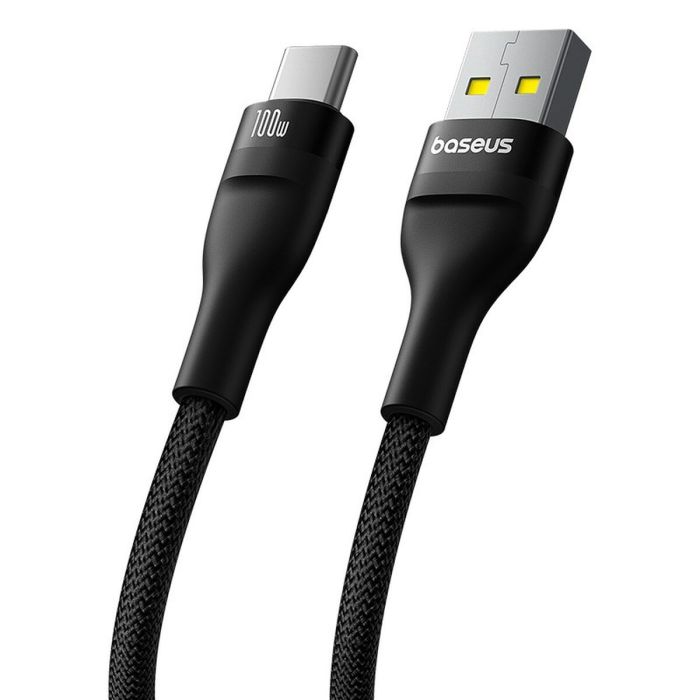 Cable USB A a USB-C Baseus P10311804111-00 Negro 1 m 6 Cable USB A a USB-C Baseus P10311804111-00 Negro 1 m 6