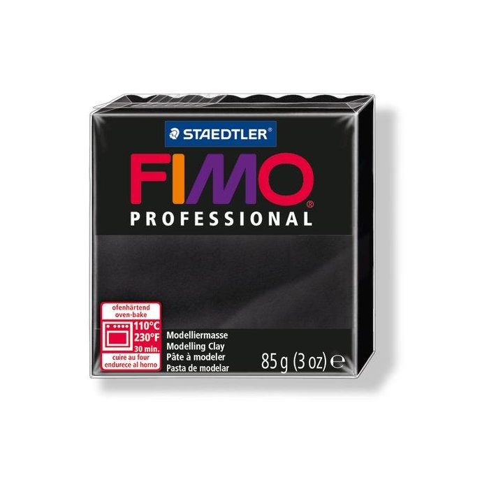 Pasta Modelar Fimo Professional Negro 85 Gr. (Set de 4)