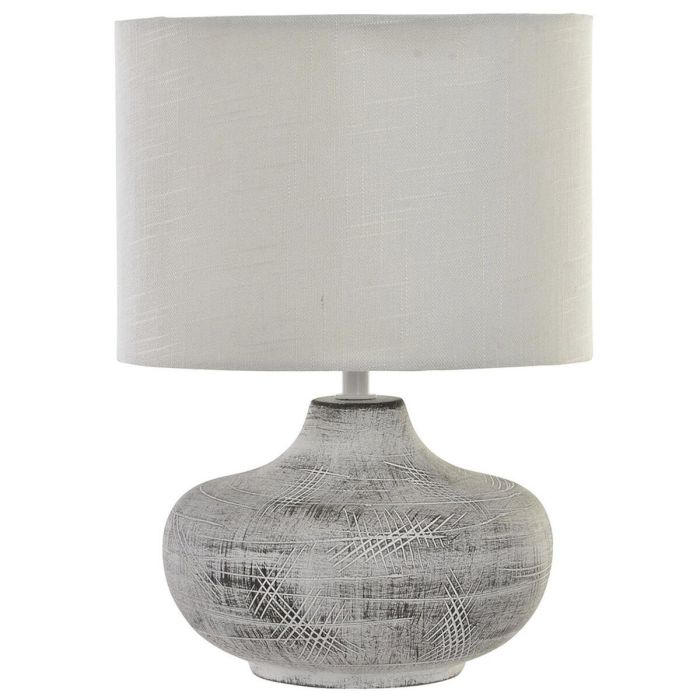Lampara Sobremesa Romantico DKD Home Decor Gris Blanco 22 x 31 x 22 cm (2 Unidades) Lampara Sobremesa Romantico DKD Home Decor Gris Blanco 22 x 31 x 22 cm (2 Unidades)