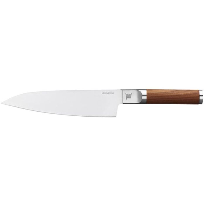 Fiskars 1026419 Cuchillo de Trinchar Grande Norden, Hoja Acero al Carbón 21.1 cm, Mango Madera