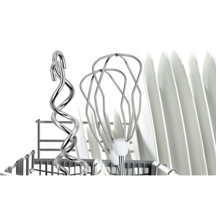Batidora ErgoMixx 450 W - BOSCH MFQ36400 blanco/gris - 5 velocidades + turbo - 2 batidores de acero inoxidable - 2 ganchos amasadores de acero inoxidable - 2 Batidora ErgoMixx 450 W - BOSCH MFQ36400 blanco/gris - 5 velocidades + turbo - 2 batidores de acero inoxidable - 2 ganchos amasadores de acero inoxidable - 2