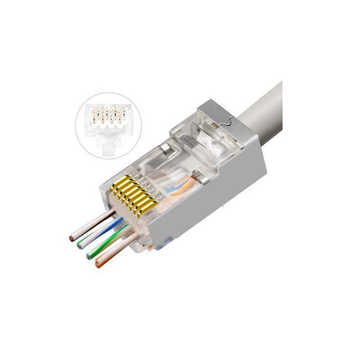 Lanview RJ45 STP plug Cat6 for AWG23-24 stranded/solid conductor Lanview RJ45 STP plug Cat6 for AWG23-24 stranded/solid conductor
