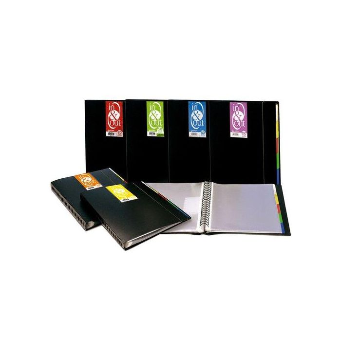 Carpeta Fundas (Tarifario) Grafoplas Espiral Pp In&Out Opaco A4 50 F. Negro