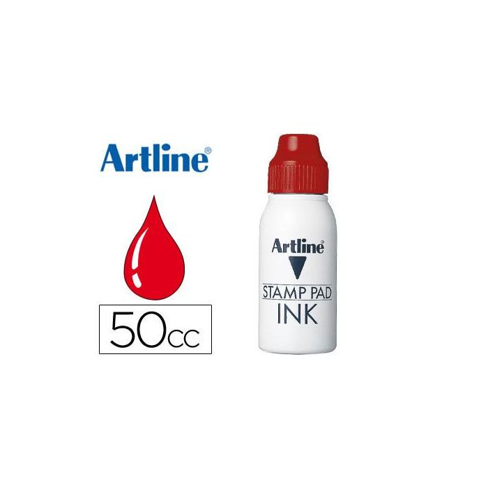 Tinta Tampon Artline Roja Bote 50 Cc