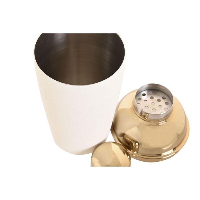 DKD Home Decor Coctelera Loft Blanco Dorado Acero Inoxidable 9.5 x 22 x 9.5 cm 1