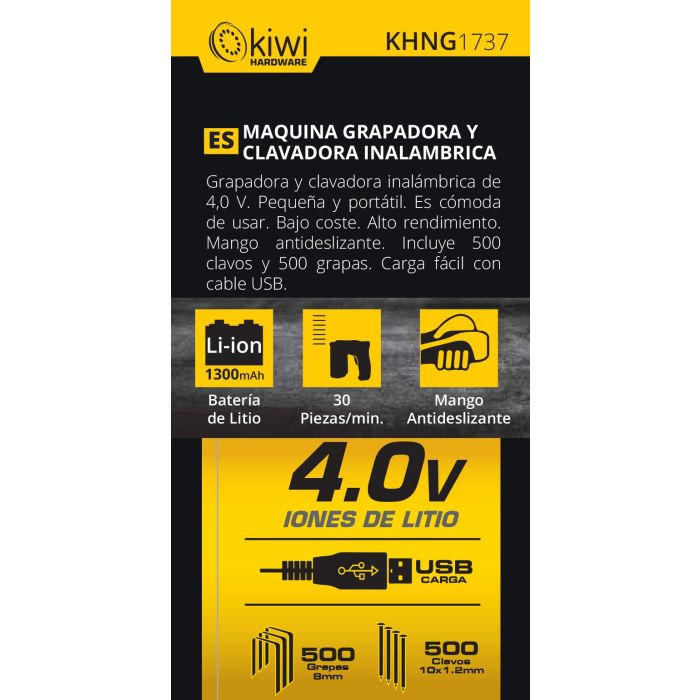 Grapadora Inalámbrica Kiwi 4.0 V (4 Unidades) 7 Grapadora Inalámbrica Kiwi 4.0 V (4 Unidades) 7