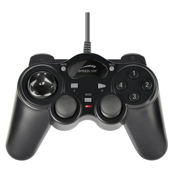 Speedlink THUNDERSTRIKE Gamepad para PC, con Cable USB, Negro
