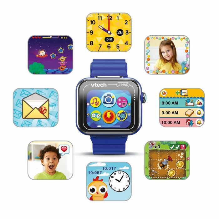 VTech 80-531622-022 Kidizoom Smartwatch Max Reloj inteligente para niños +4 años, doble cámara, juegos, pantalla táctil 1.69", Azul 5 VTech 80-531622-022 Kidizoom Smartwatch Max Reloj inteligente para niños +4 años, doble cámara, juegos, pantalla táctil 1.69", Azul 5