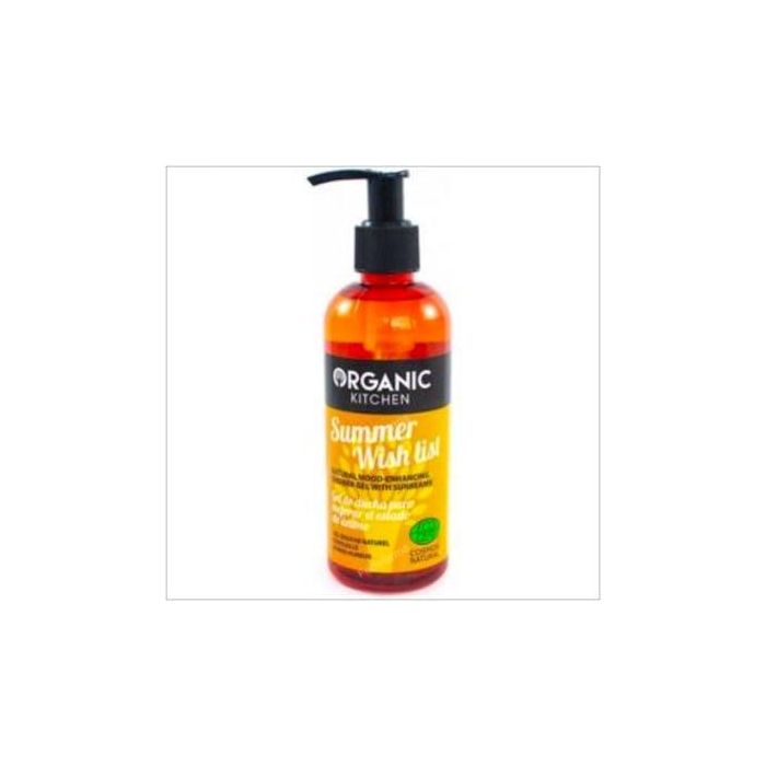ORGANIC KITCHEN Summer Wish List Gel de Ducha para el Ánimo 270ml. Con Mango Orgánico y Miel, Hidratante y Suavizante, Vegano