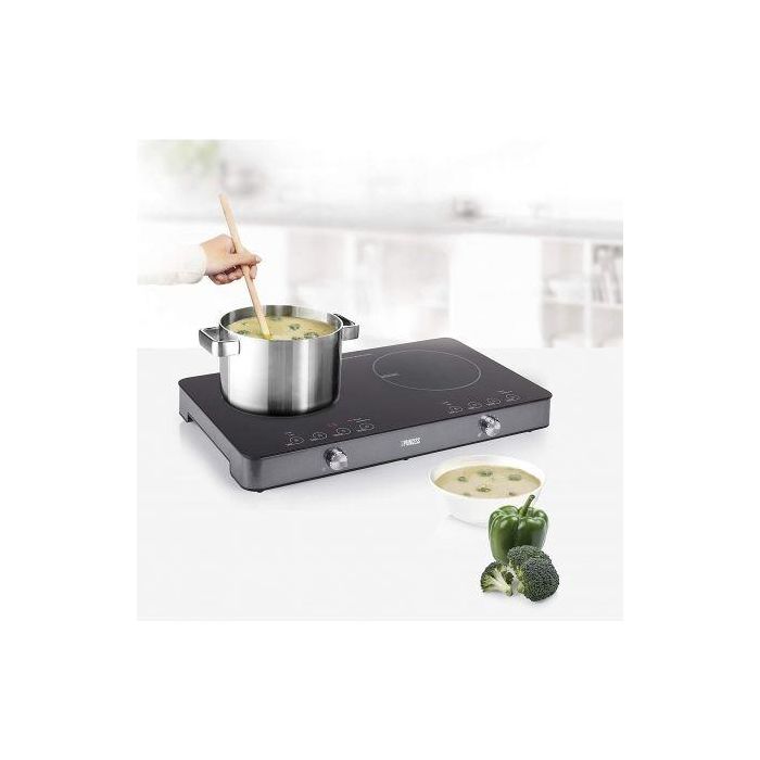 Placa de Inducción Princess 303011/ 2 placas de 260mm/ 1800-1300W 4