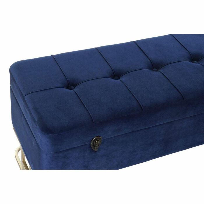 Descalzadora Glam DKD Home Decor Azul Dorado 40 x 47 x 90 cm Set de 2 3